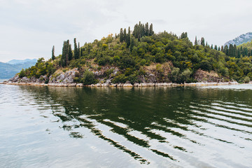 Fototapeta premium Lake Skadar National Park in Montenegro. Views of mauntains