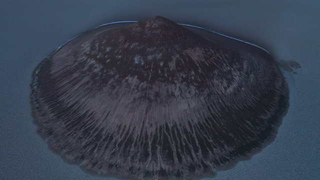Aerial view of Cono de Arita at sunset, Salar de Arizaro, Argentina, South America, America