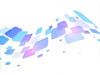 Colorful squares on white background.