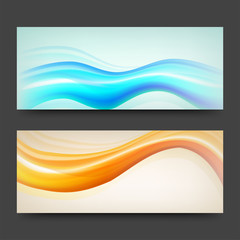 Website headers or banners with glowing waves.