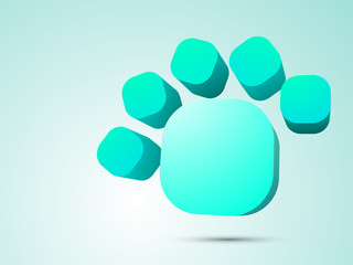 Shiny 3D abstract element design.