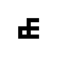 Letter DE logo icon design template elements