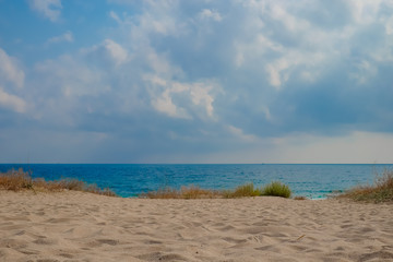 Empty beach at south of Bulgaria in a town named Sozipol.