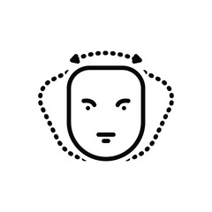 Black line icon for nod 