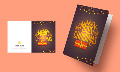 Greeting Card design for Merry Christmas.
