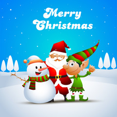 Cute Christmas characters.