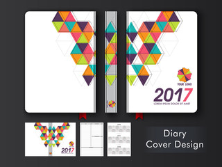 Abstract Diary Cover design for 2017 year.