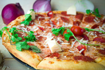 Rica y deliciosa pizza casera