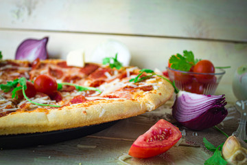 Rica y deliciosa pizza casera