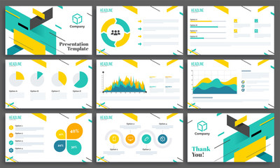 Business Presentation Template with infographic element.