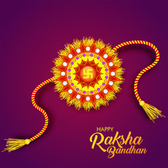 Red and Yellow Rakhi for Happy Raksha Bandhan.