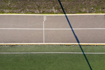 asphalt road, view from above