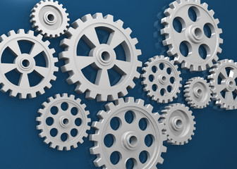 cogwheel background. 3d render .