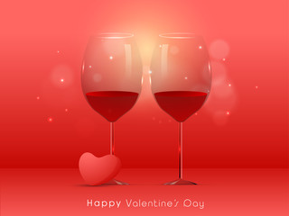 Red wine for Valentine's Day Celebration.