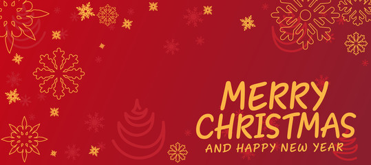 Fototapeta na wymiar Christmas banner for layout design background