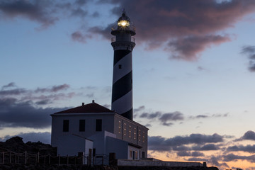 Fototapeta premium Amanecer en el Faro de Favàritx