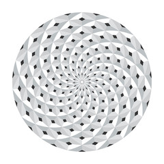 Circle design element. 3d geometric pattern.