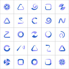 Design elements set. Abstract geometric icons.
