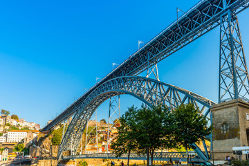 Dom Luis I Bridge, on the Douro River in Porto, Portugal