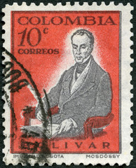 COLOMBIA - 1959: shows Simon Bolivar (1783-1830), 1959