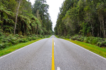 Obraz premium New Zealand summer Road Landscape, South Island, New Zealand