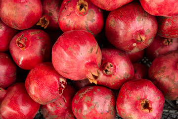 pomegranates for sale in the market