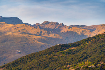 Naklejka na ściany i meble mountainous landscape of Sierra Nevada (Spain)