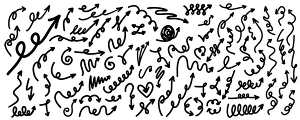 Arrow vector hand drawn  Arrow vector hand drawn abstract.Arrow hand drawn vector curve.Arrow hand drawn vector  drawing