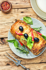Meat terrine for Christmas