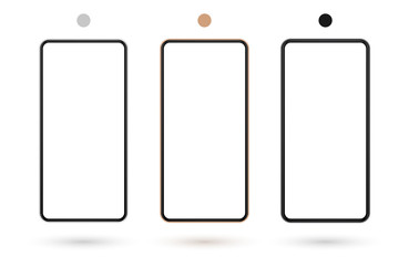 realistic smartphone phone screen mock up vector