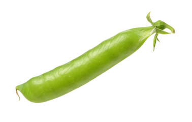Fresh peas isolated on white background 