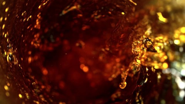 Super Slow Motion Shot of Whiskey Vortex at 1000 fps. Shooted with High Speed Cinema Camera in 4K.