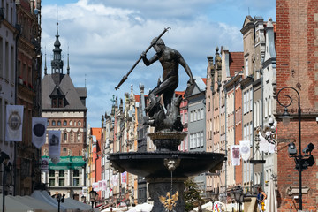 Statue of Neptune fountain in old town of Gdansk © Mazur Travel