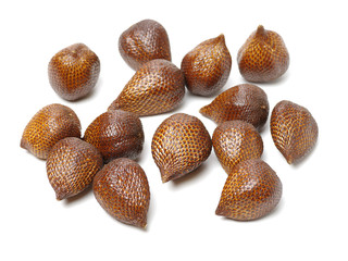 Salak or snake fruit on white background