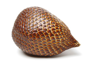 Salak or snake fruit on white background