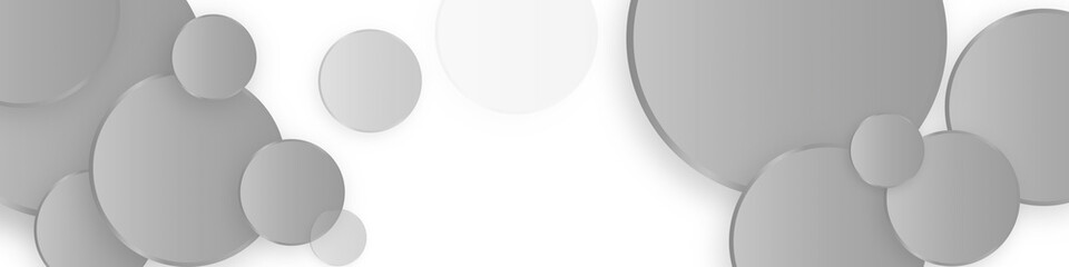 Hi-tech geometric banner design with grey circle