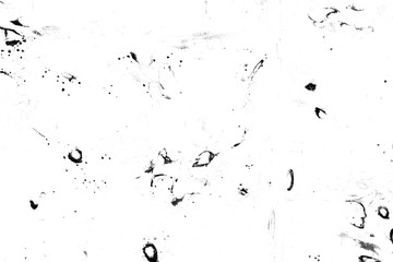 Black and white pattern. Monochrome abstract texture. Background of cracks, scuffs, chips, stains, ink spots