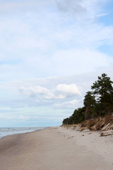 Clean empty Baltic sea beach