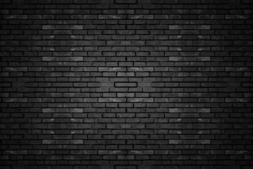 Black texture with brick wall for banner website or background.