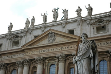 Fototapeta na wymiar St. Peter's Basilica Vatican, Roma, Italy