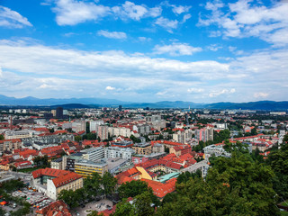 Fototapeta na wymiar Ljubljana Aerial