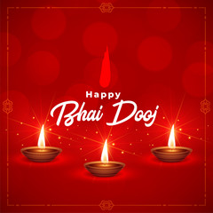 Naklejka premium beautiful happy bhai dooj indian festival background