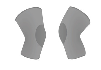 Grey knee support. vector illustration