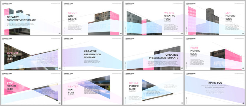 Presentations Design, Portfolio Vector Templates With Architecture Design. Abstract Modern Architectural Background. Multipurpose Template For Presentation Slide, Flyer Leaflet, Brochure Cover, Report