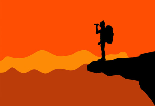 silhouette, sagoma, trekking, pausa, relax, pace, bivacco, ristoro