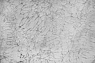 Old cracked paint on the wall