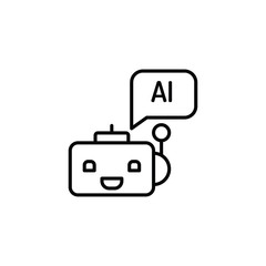 Chat robot icon vector