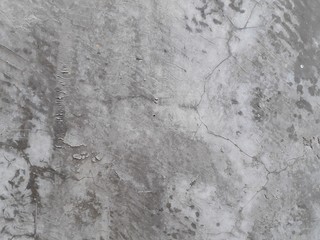 Gray cement wall Broken wall Due to lack of standards causing cracks