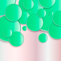 Hi-tech geometric banner design with green circle