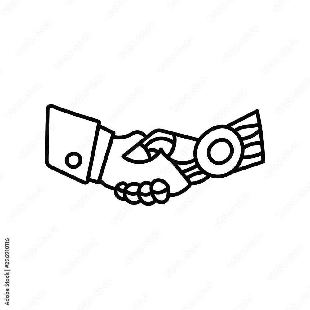 Poster agreement icon vector. linear style sign for mobile concept and web design. agreement symbol illustr